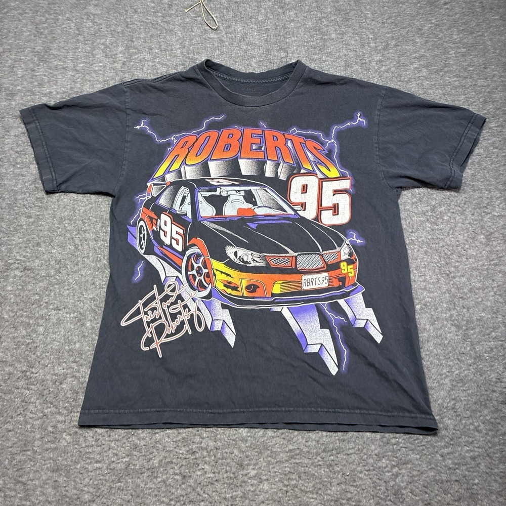 Vintage J Galt Racing Shirt Men's Medium Car‎ Race 80s Retro Ricky Bobby Black